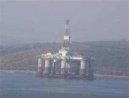 The oil rig in the Fal estuary